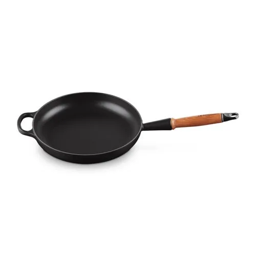 10.25" Signature Cast Iron Fry Pan w/ Alpine Wood Handle Licorice