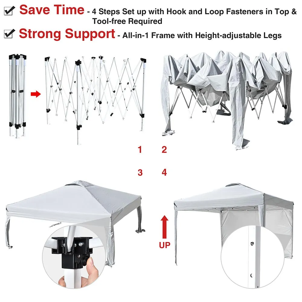 10x10 Waterproof Pop Up Canopy Tent Color Options