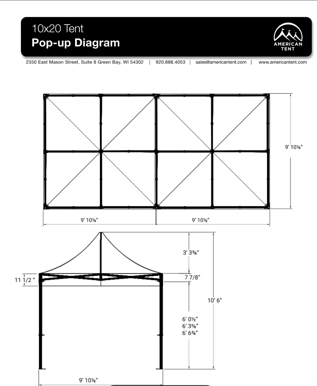 10x20 Pop Up Tents