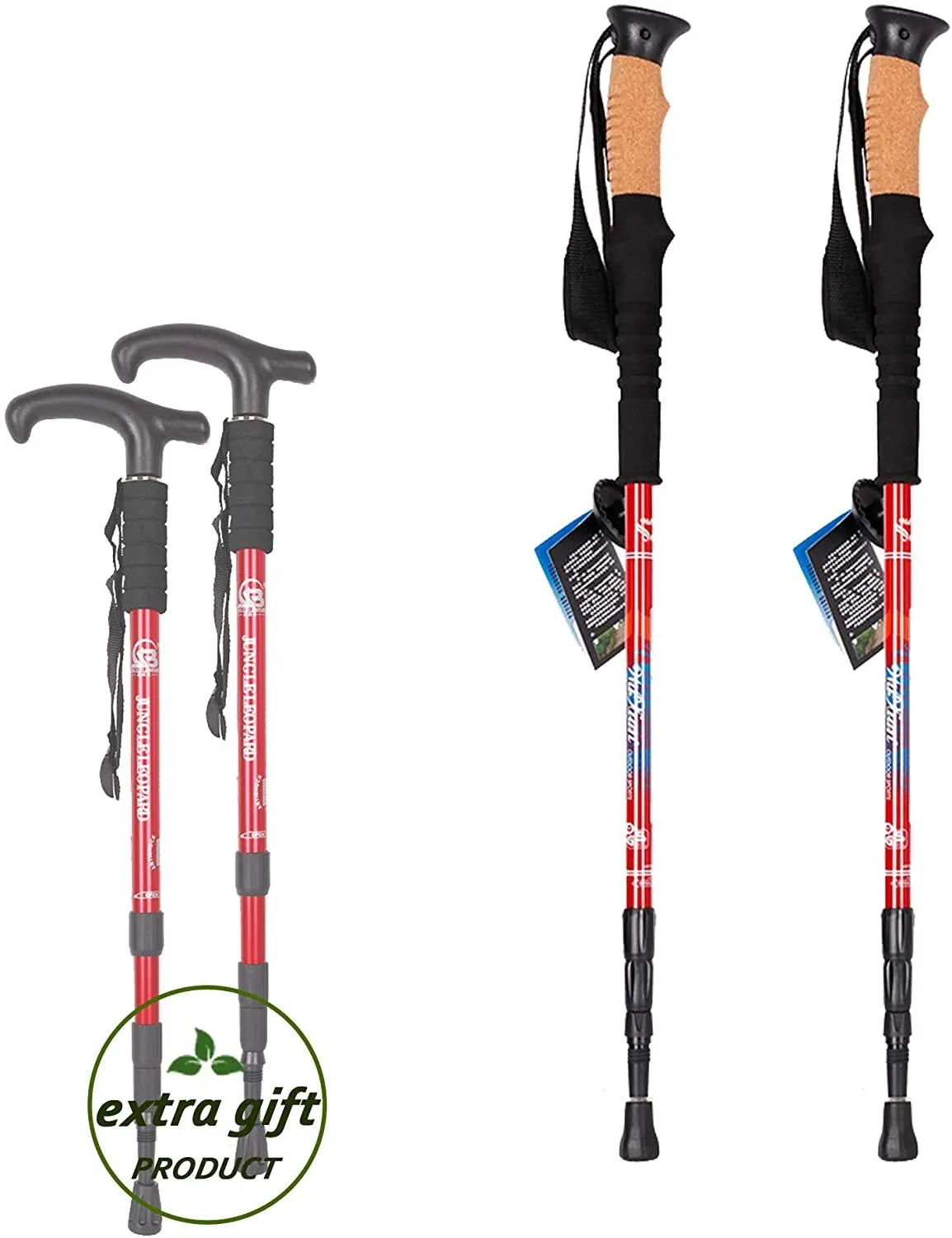 2 Pack Trekking Poles Collapsible Climbing Stick