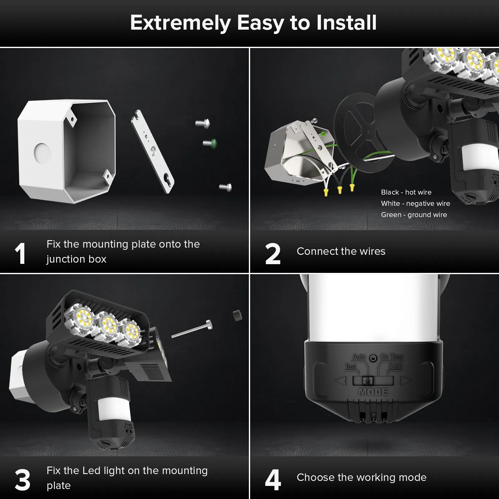 27W LED Security Light (Dusk to Dawn & Motion Sensor)(US/CA ONLY)