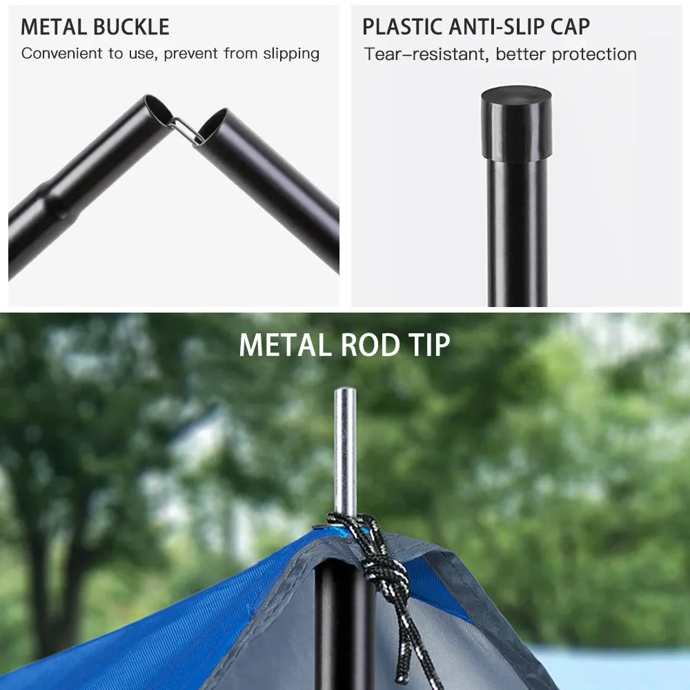 2pcs/Set Outdoor Tent Canopy Poles Tent Canopy Support Rods Awning Frames Canopy Awning Frame Camping Tent Accessories