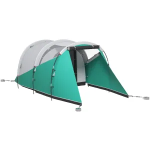 3000mm Waterproof Camping Tent with 2 Rooms for 3 Man, Green