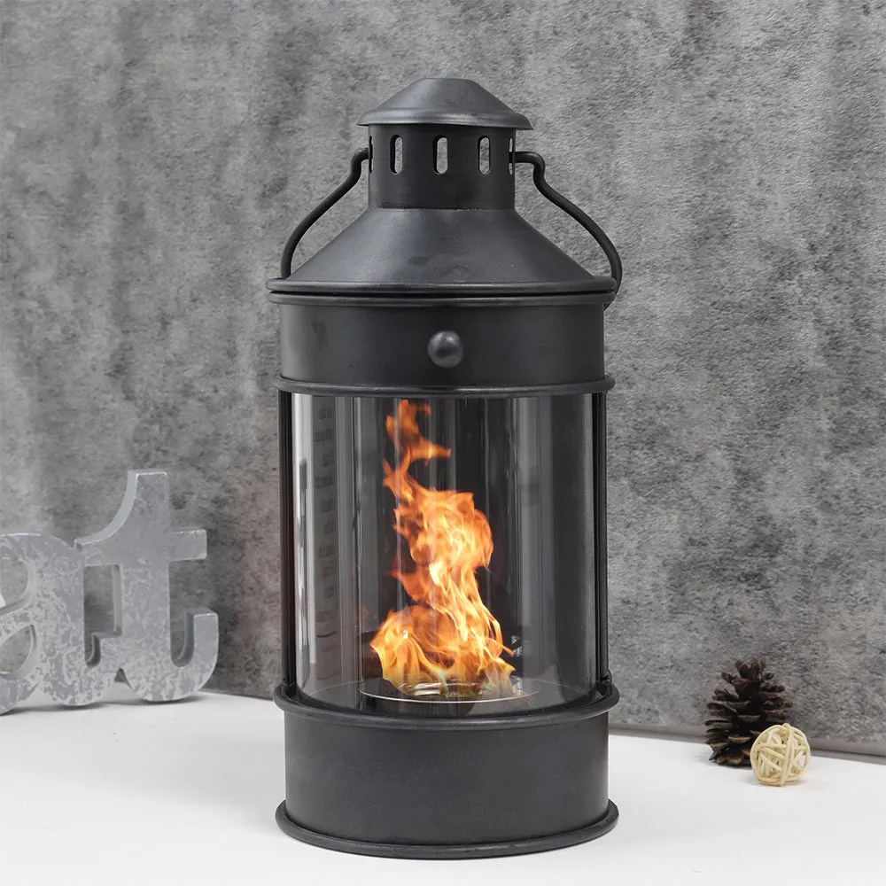 6" x16" Portable Elegant Desktop Fireplace Lantern Fireplace Stove