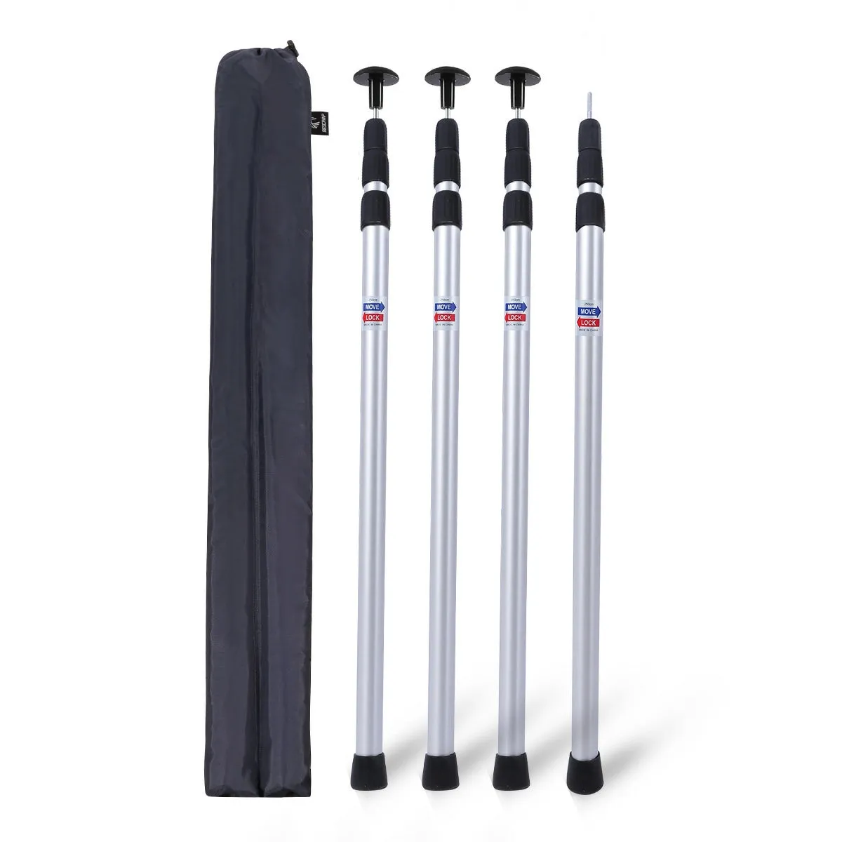 Aluminum Adjustable Telescoping Tarp Poles