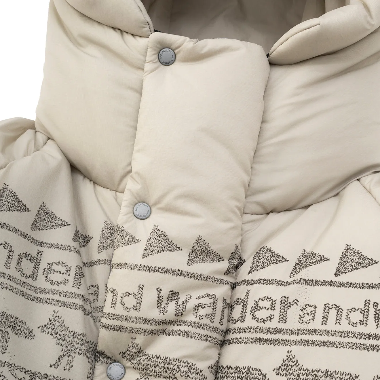 And Wander x Maison Kitsune Nordic Border Insulation Jacket Beige