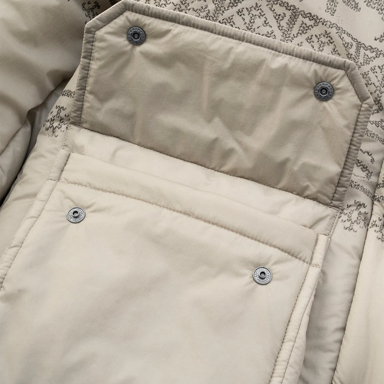 And Wander x Maison Kitsune Nordic Border Insulation Jacket Beige