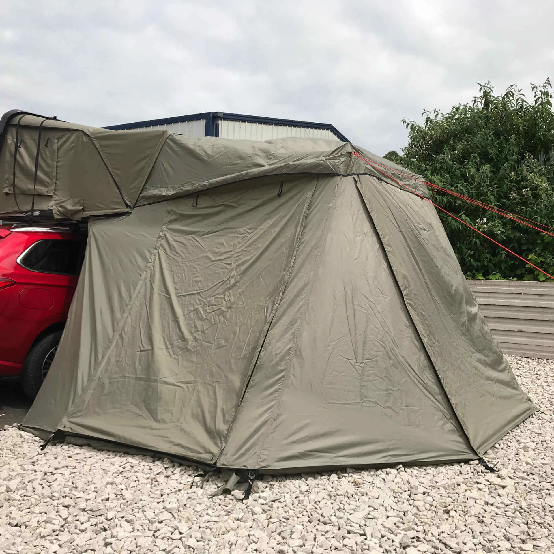 Annex Addon for the Direct4x4 RoofTrekk 3 Person Roof Top Camping Tent in Green