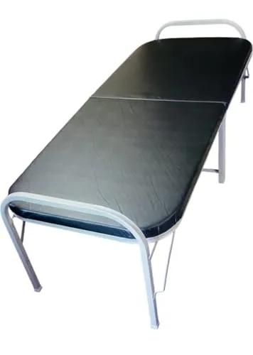 AS LIVING CREATIONS Metal Folding Bed Single Size with Single Layer Mattress for Sleeping Guest Bed Easily Storable (Single Layer Foam, 6ft x 3ft).