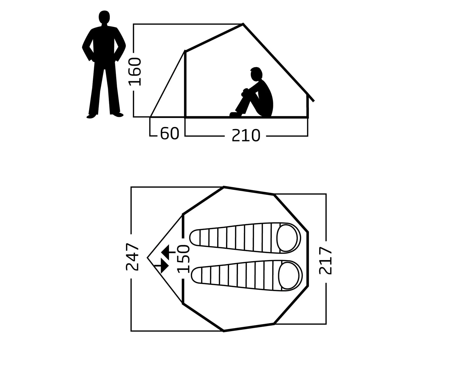 Asgard Tech Mini tent - 2 person - Sand