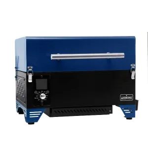 ASMOKE AS350 24" Navy Blue Portable Wood Pellet Grill and Smoker