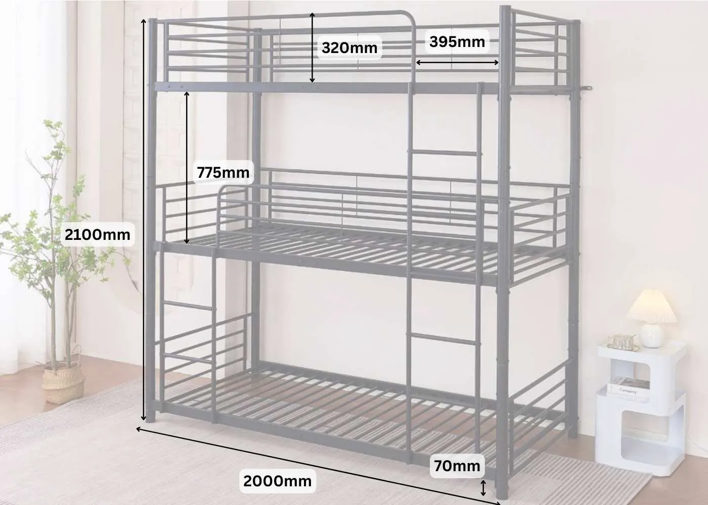 Bircham 3 Tier Bunk Bed