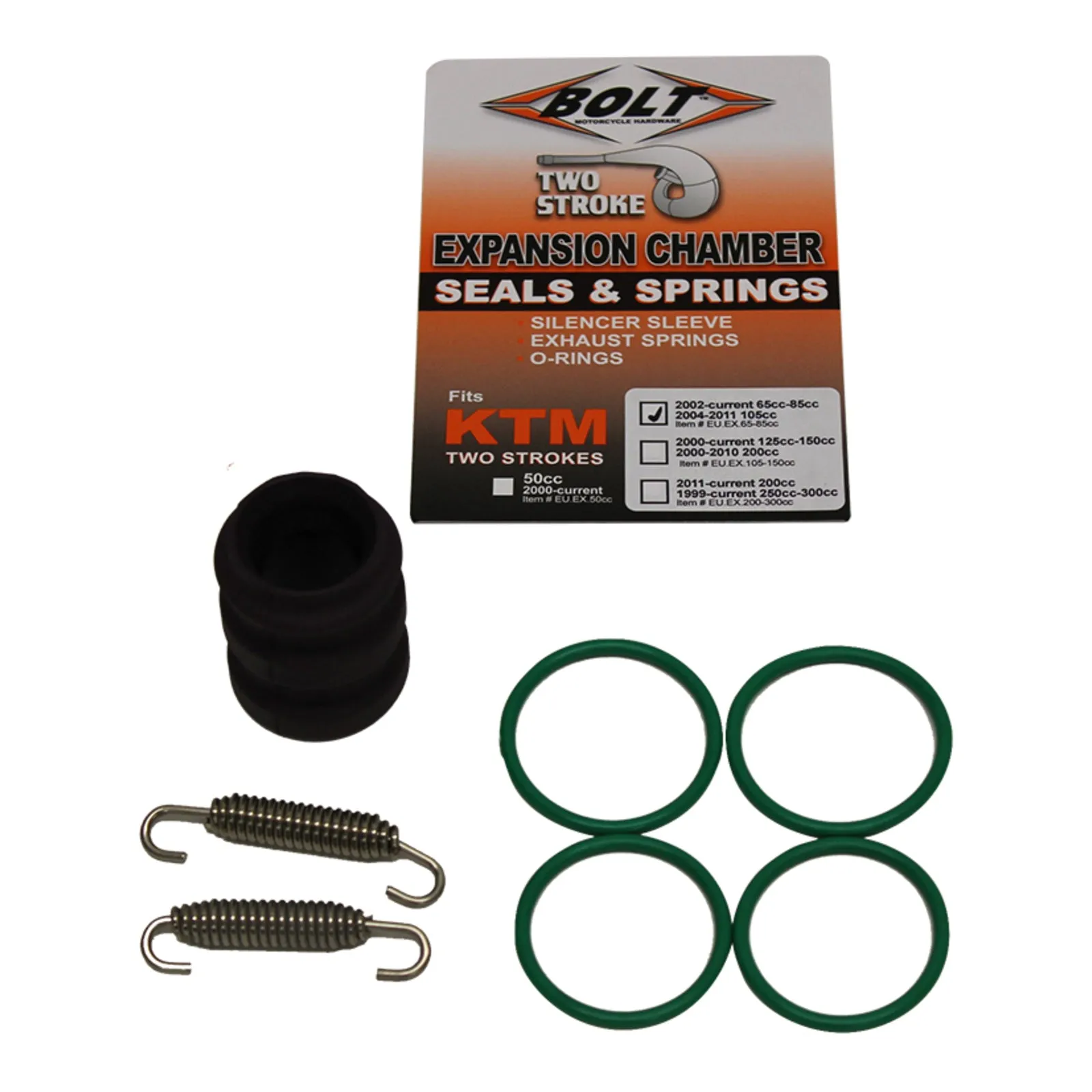 BOLT EXHAUST O-RING PACK KTM 65-85 02-