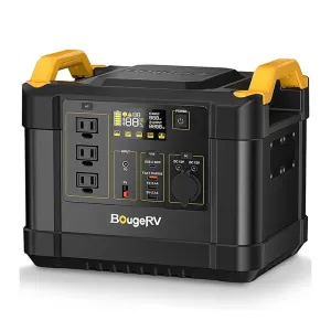 BougeRV FORT 1000 1,120Wh / 1,200W LiFePO4 Portable Power Station / Generator Bundle | ISE120N