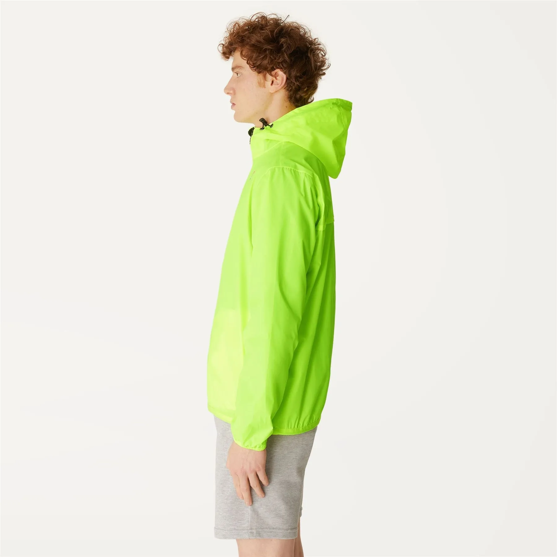 Claude - Unisex Packable Full Zip Waterproof  Rain Jacket in Yellow Soleil