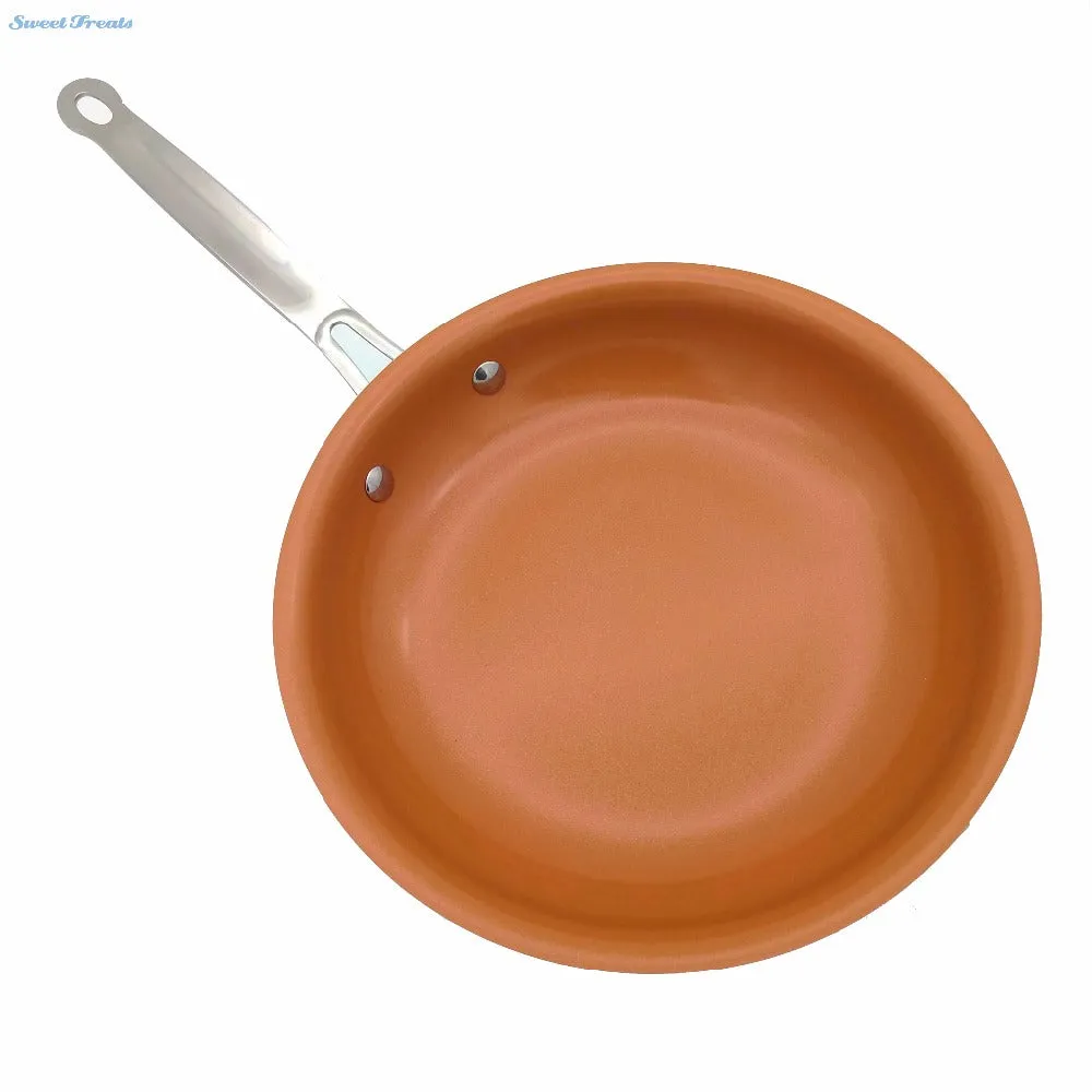 Copper Frying Pan with Ceramic Coating and Induction Cooking 1 Non-stick 0 Inches 12Inch