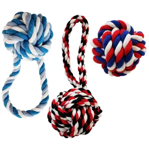 Durable Dog Rope Toys Cotton Ropes For Medium - Large Dog - Aggressive Chewers - Tug