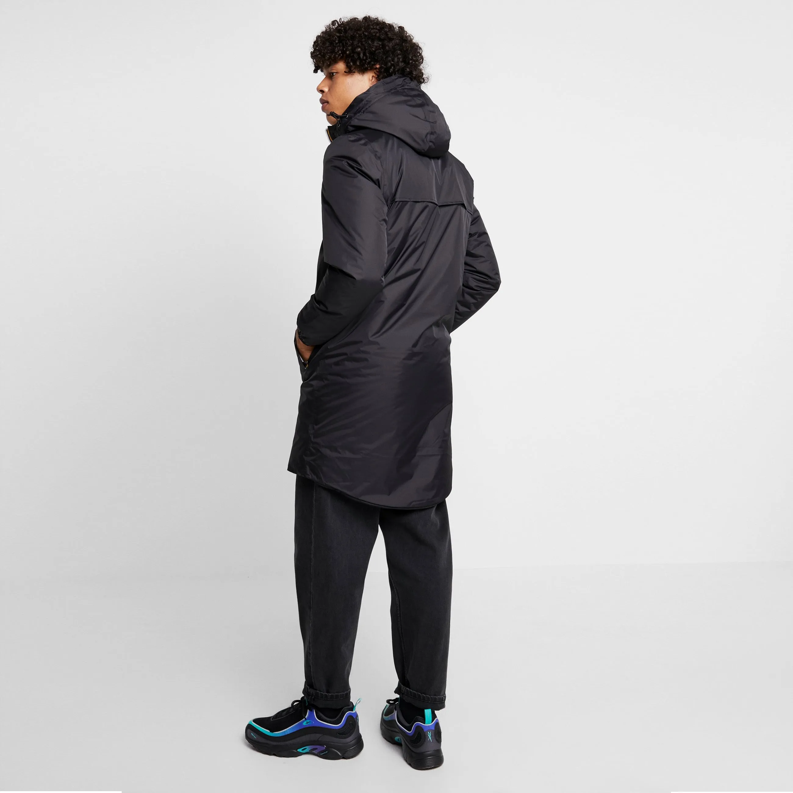 Eiffel Orsetto - Unisex Sherpa Lined Waterproof Rain Jacket in Black