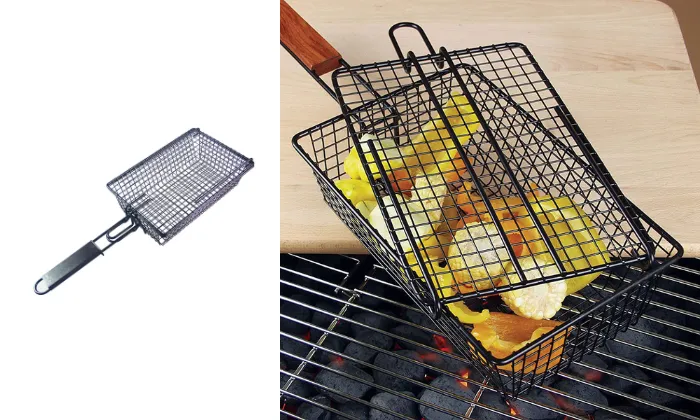 Grilling Nonstick Grill Basket with Lid