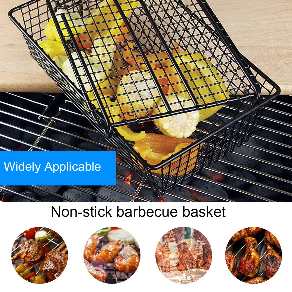 Grilling Nonstick Grill Basket with Lid