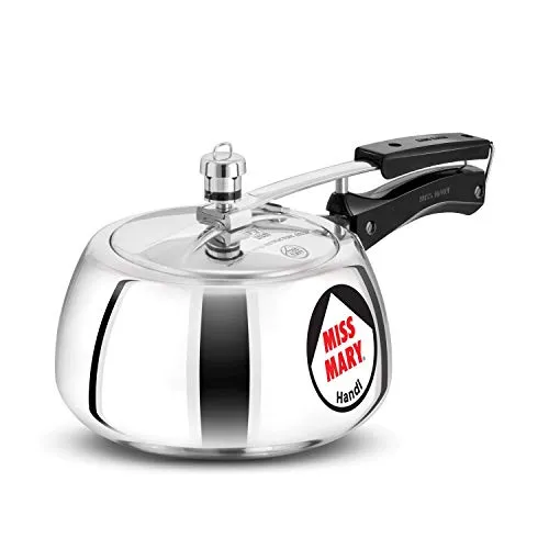 Hawkins Miss Mary Aluminium Inner Lid Handi Pressure Cooker, 3 Litre, Silver (MMH30)