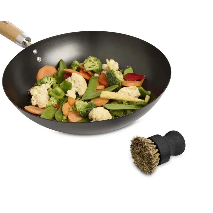 Helen's Asian Kitchen Wok and Cast Iron Scrub Brush