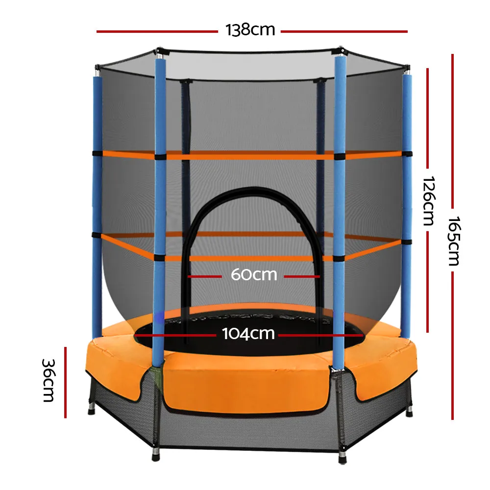 Kids 4.5ft Trampoline Round Children Enclosure Safety Net Padding Gift