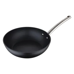 MasterPro Foodies Wok Forged Aluminium Non-Stick Black Silver 28cm