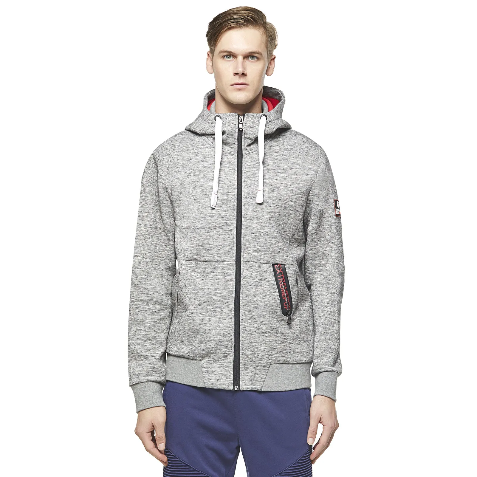 Men's Grey Marl Scuba Hoodie Sweatshirt