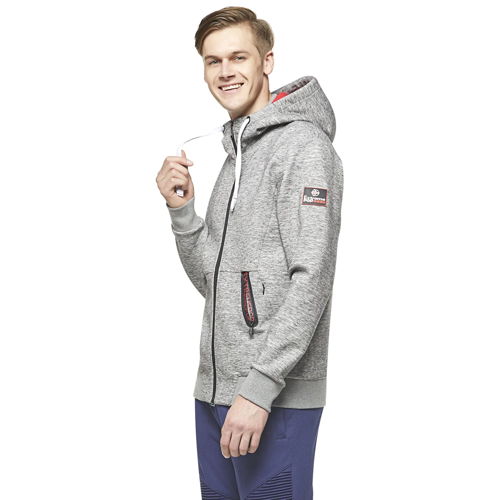 Men's Grey Marl Scuba Hoodie Sweatshirt