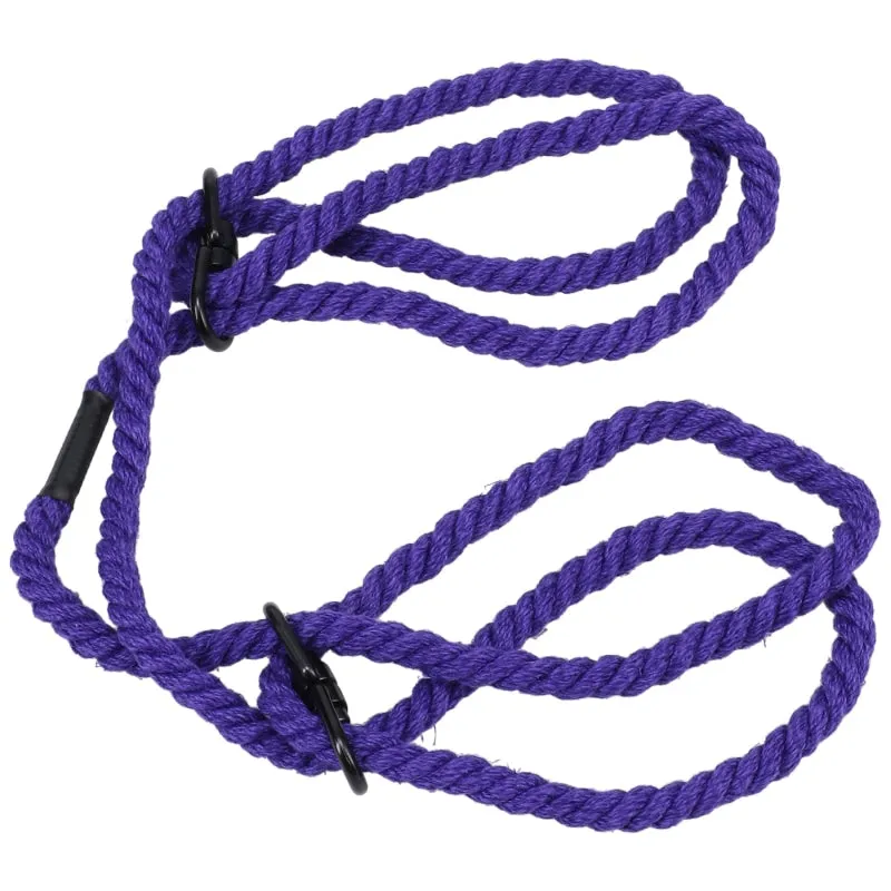 Merci - Restrain - 6mm Hemp Wrist or Ankle Cuffs - Violet