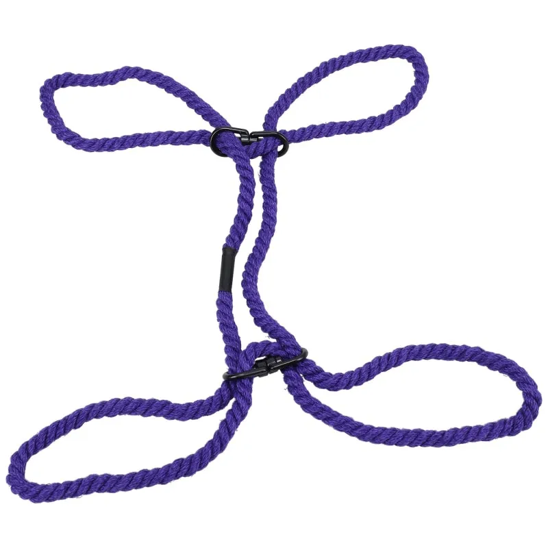 Merci - Restrain - 6mm Hemp Wrist or Ankle Cuffs - Violet