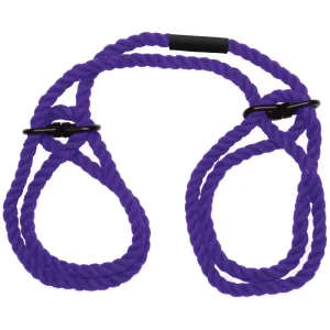 Merci - Restrain - 6mm Hemp Wrist or Ankle Cuffs - Violet