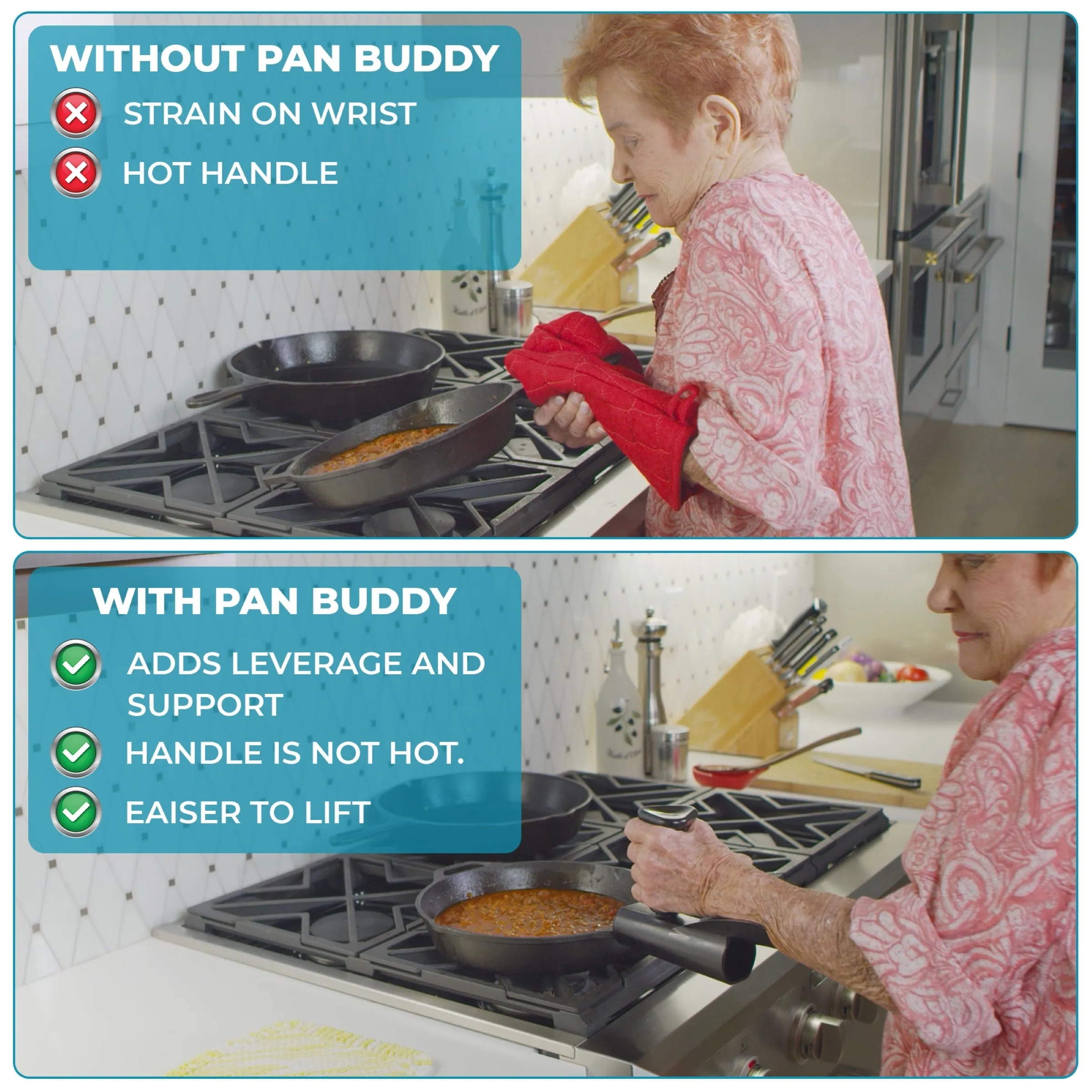 Pan Buddy™ Cooking Wrist Support Black