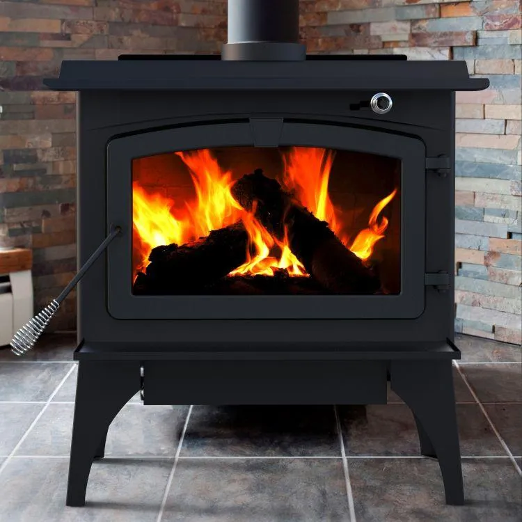 Pleasant Hearth GWS-1800-B 1,800 Sq. Ft. Medium 65,000 BTU EPA Certified Wood-Burning Stove with Blower New