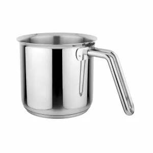 Prabha Stainless Steel Milk Pot 14cm - 1.8L Capacity, Induction & Gas Compatible, Efficient Milk Boiler for Home