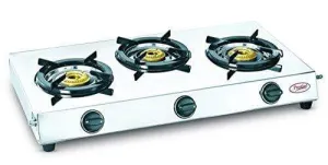 Prestige Perfect Stainless Steel 3 Burner Gas Stove