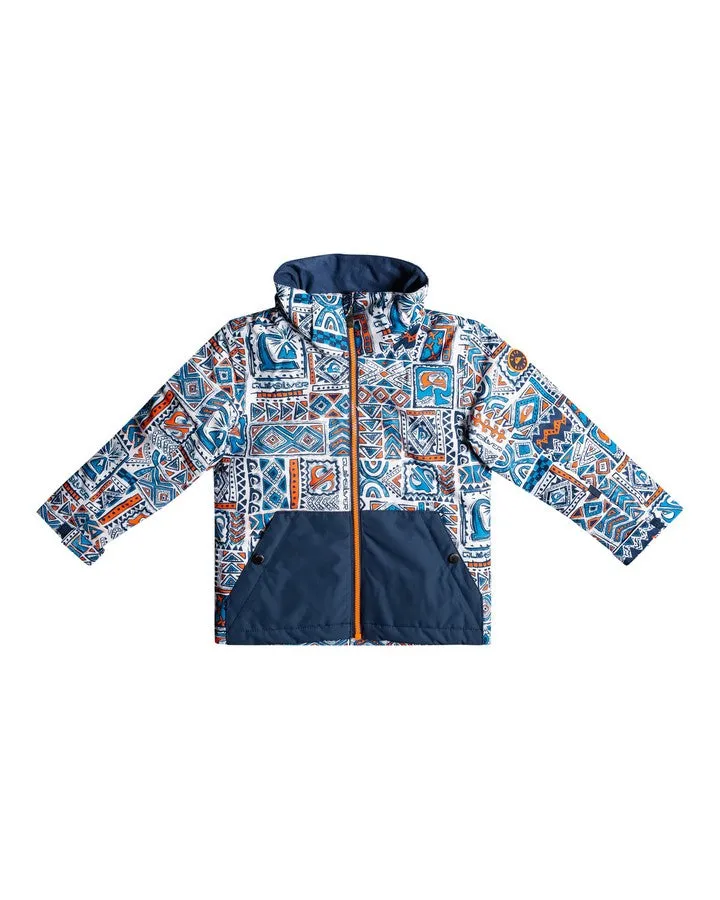 Quiksilver Little Mission Kids Snow Jacket - Insignia Blue Big Tribe - 2023