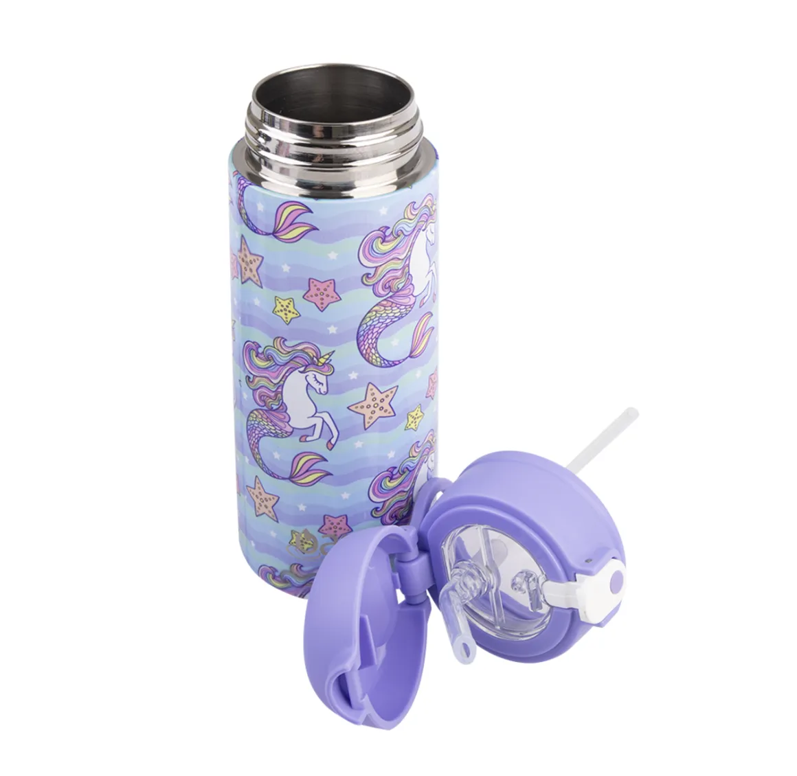 Sachi Insulated Lunch Bag & Bottle Bundle - Mermaid Unicorns