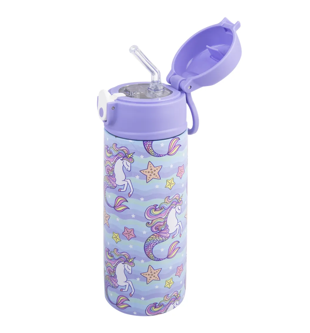 Sachi Insulated Lunch Bag & Bottle Bundle - Mermaid Unicorns