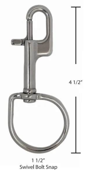 Stainless Swivel Bolt Snap Ergonomic (1 ½” x 4 ½”)