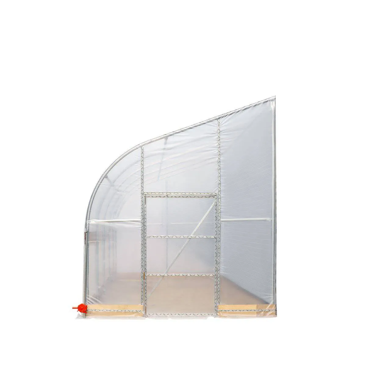 TMG Industrial 10’ x 20’ Lean-To Greenhouse Grow Tent w/6 Mil Clear EVA Plastic Film, Cold Frame, Hand Crank Roll-Up Side, 6-½’ Sidewall, TMG-GHL1020