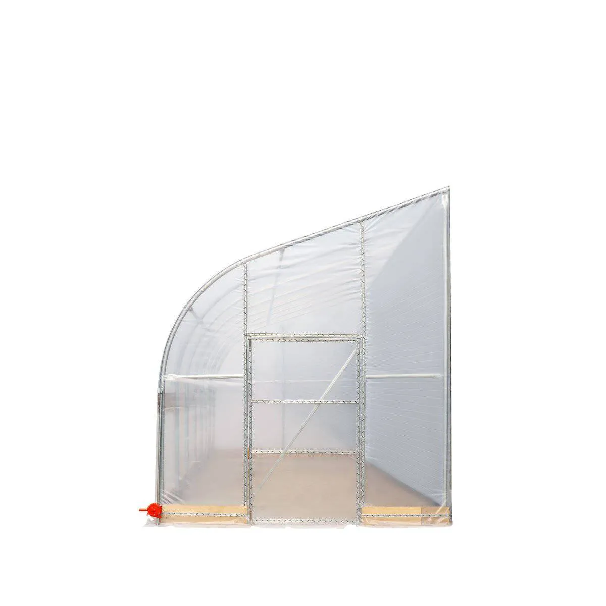 TMG Industrial 10’ x 30’ Lean-To Greenhouse Grow Tent w/6 Mil Clear EVA Plastic Film, Cold Frame, Hand Crank Roll-Up Side, 6-½’ Sidewall, TMG-GHL1030