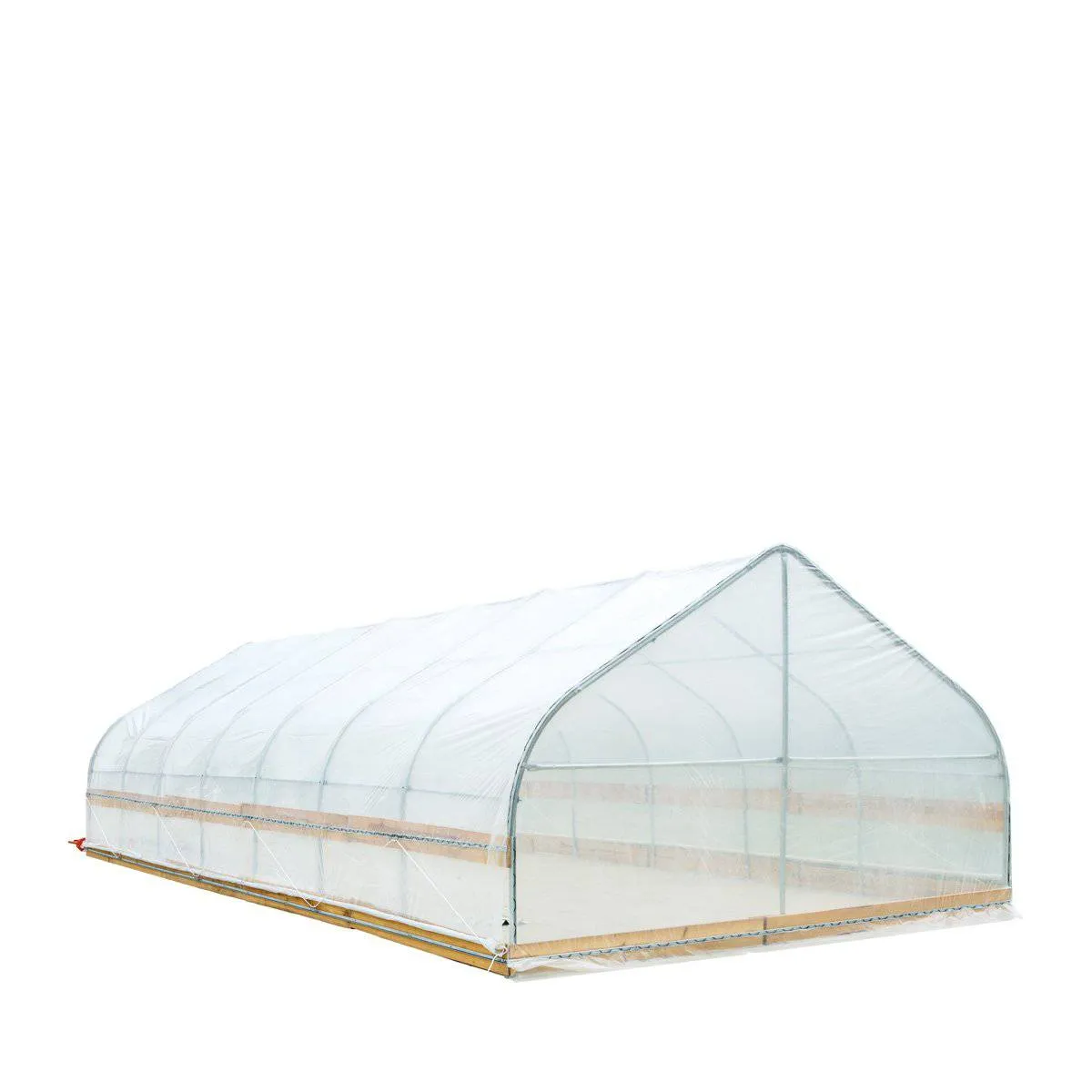 TMG Industrial 12’ x 30’ Tunnel Greenhouse Grow Tent w/6 Mil Clear EVA Plastic Film, Cold Frame, Hand Crank Roll-Up Sides, Peak Ceiling Roof, TMG-GH1230