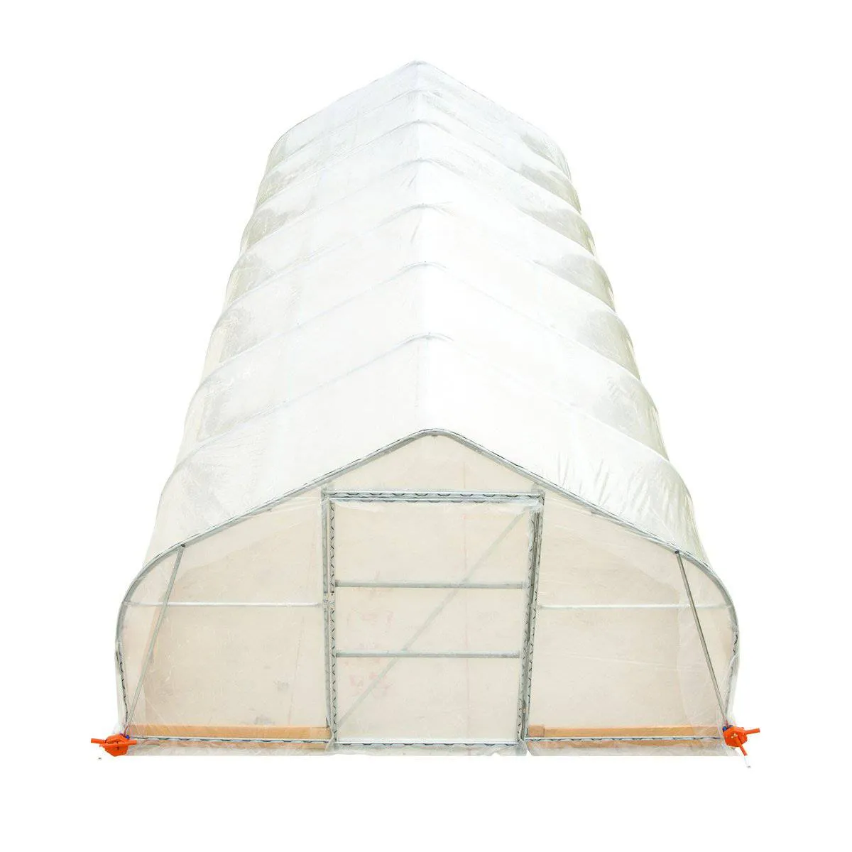 TMG Industrial 12’ x 30’ Tunnel Greenhouse Grow Tent w/6 Mil Clear EVA Plastic Film, Cold Frame, Hand Crank Roll-Up Sides, Peak Ceiling Roof, TMG-GH1230