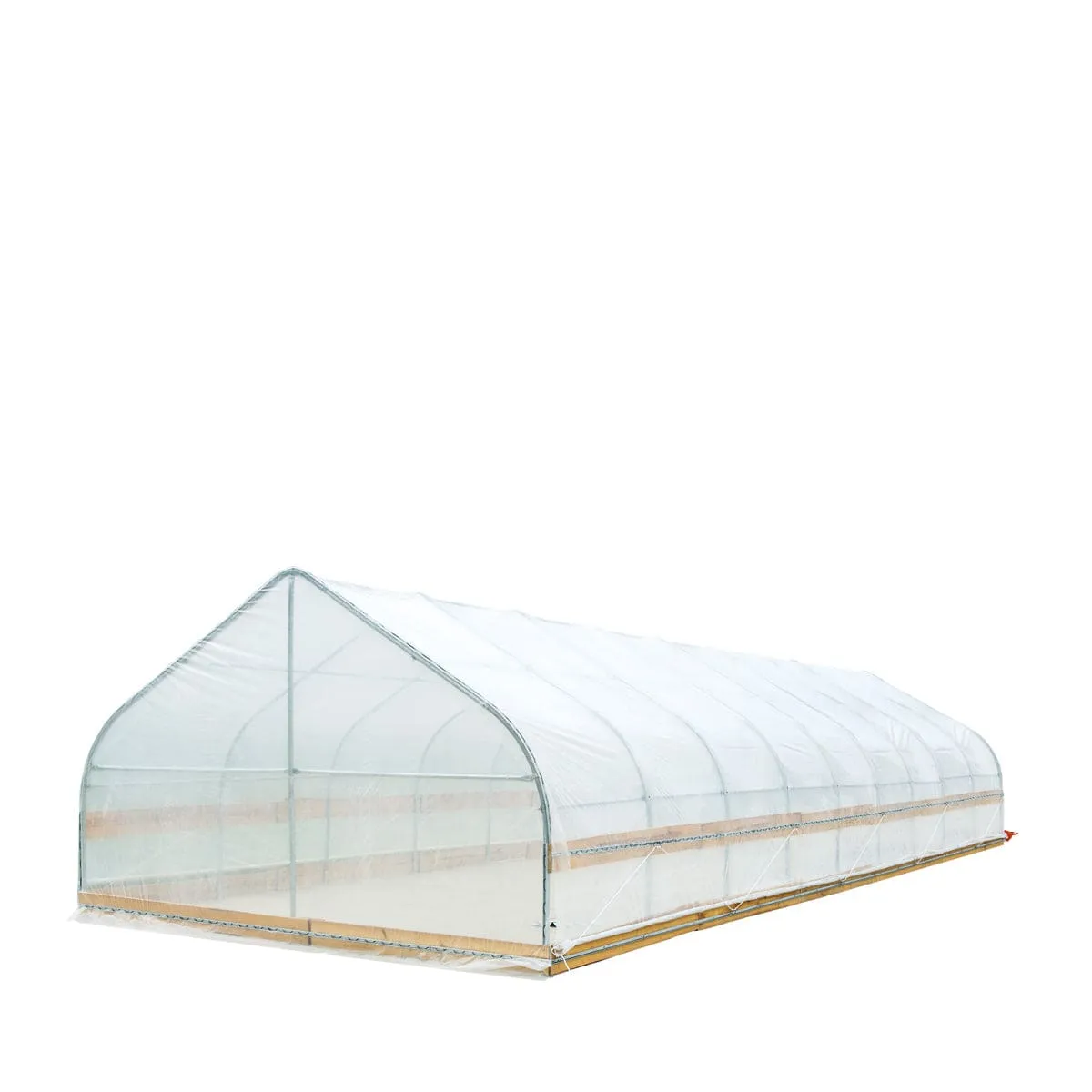 TMG Industrial 12’ x 40’ Tunnel Greenhouse Grow Tent w/6 Mil Clear EVA Plastic Film, Cold Frame, Hand Crank Roll-Up Sides, Peak Ceiling Roof, TMG-GH1240