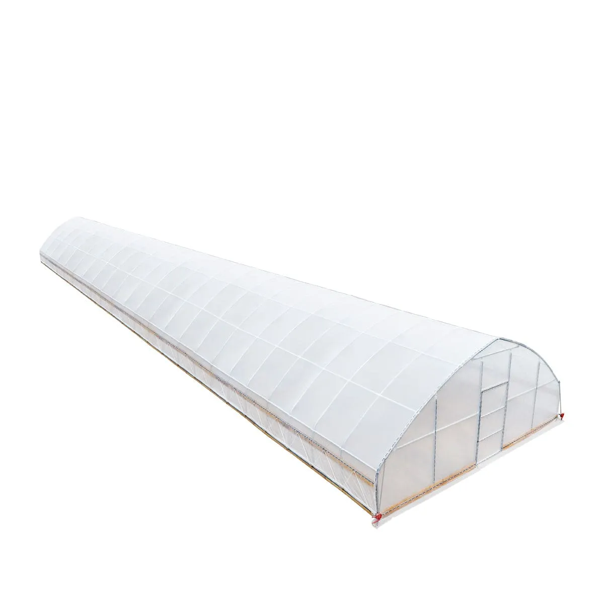 TMG Industrial 25’ x 100’ Tunnel Greenhouse Grow Tent w/6 Mil Clear EVA Plastic Film, Cold Frame, Hand Crank Roll-Up Sides, Peak Ceiling Roof, TMG-GH25100