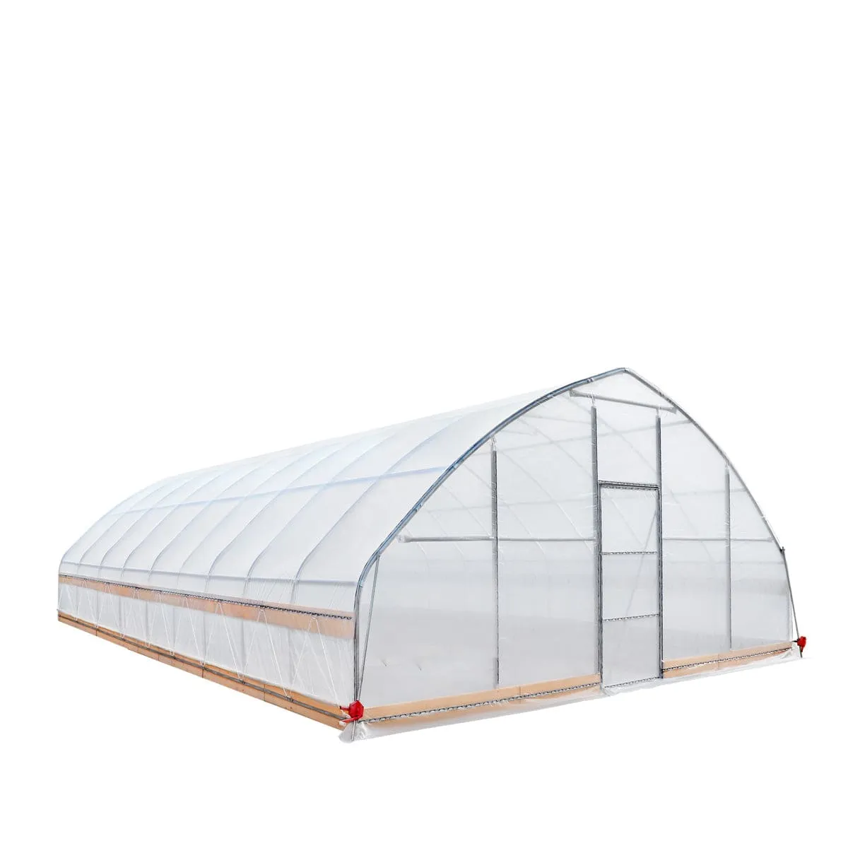 TMG Industrial 25’ x 40’ Tunnel Greenhouse Grow Tent w/6 Mil Clear EVA Plastic Film, Cold Frame, Hand Crank Roll-Up Sides, Peak Ceiling Roof, TMG-GH2540