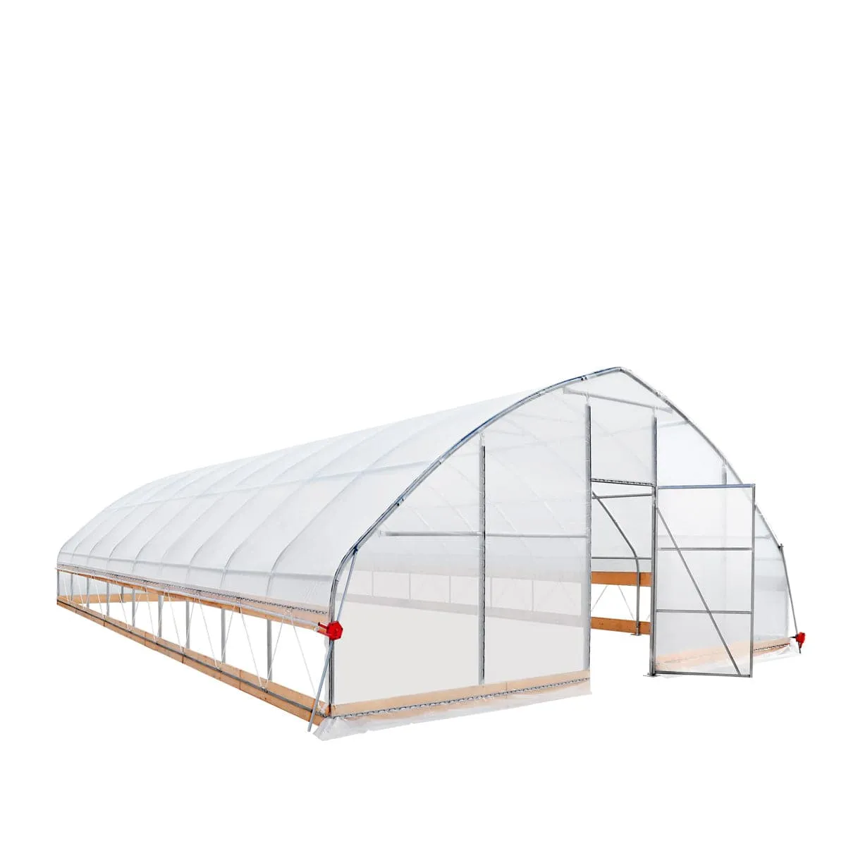 TMG Industrial 25’ x 40’ Tunnel Greenhouse Grow Tent w/6 Mil Clear EVA Plastic Film, Cold Frame, Hand Crank Roll-Up Sides, Peak Ceiling Roof, TMG-GH2540