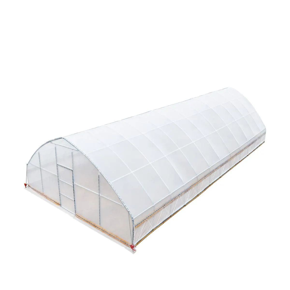 TMG Industrial 25’ x 50’ Tunnel Greenhouse Grow Tent w/6 Mil Clear EVA Plastic Film, Cold Frame, Hand Crank Roll-Up Sides, Peak Ceiling Roof, TMG-GH2550